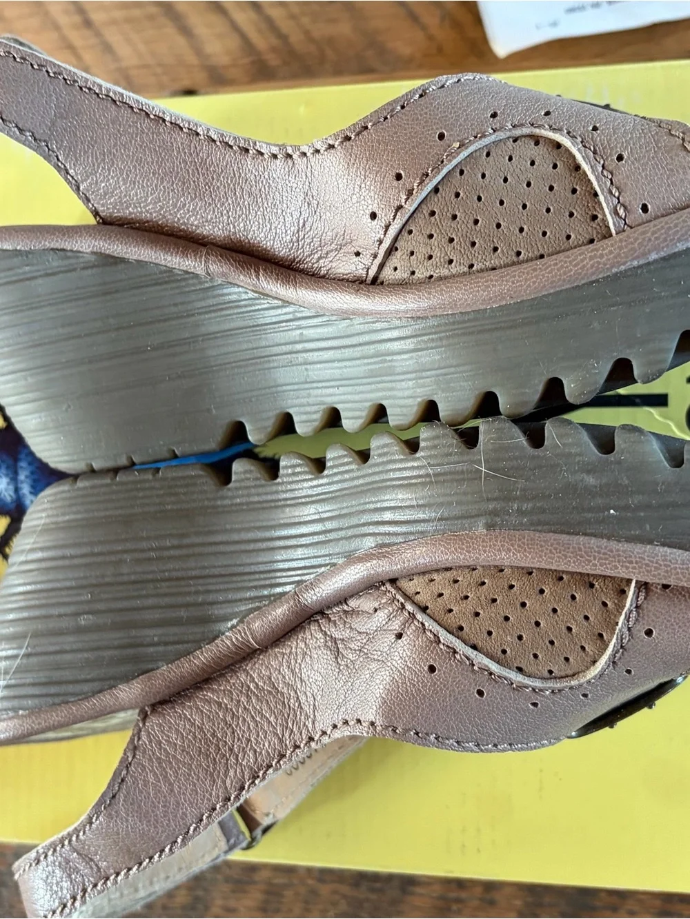 Fly London taupe wedge 36